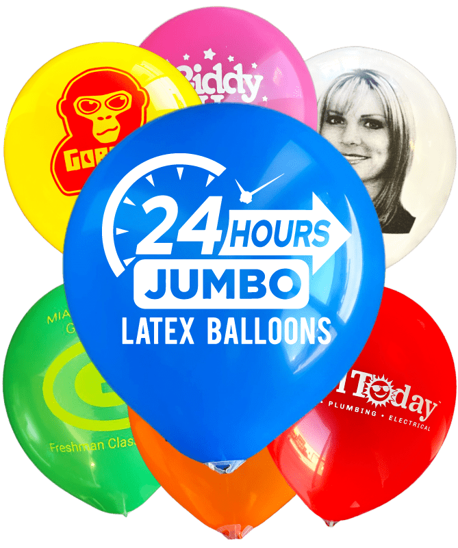 Jumbo Balloons - Custom Printed - 24-Hour Shipping