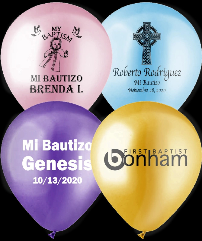 Custom Baptism Balloons