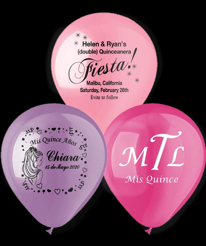 Custom Quinceañera Balloons