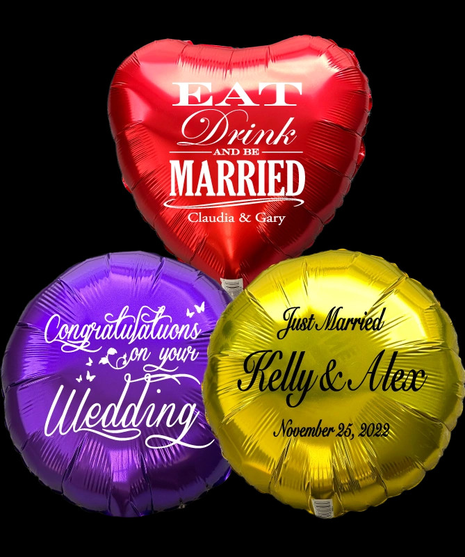 Custom Wedding Mylar Foil Balloons