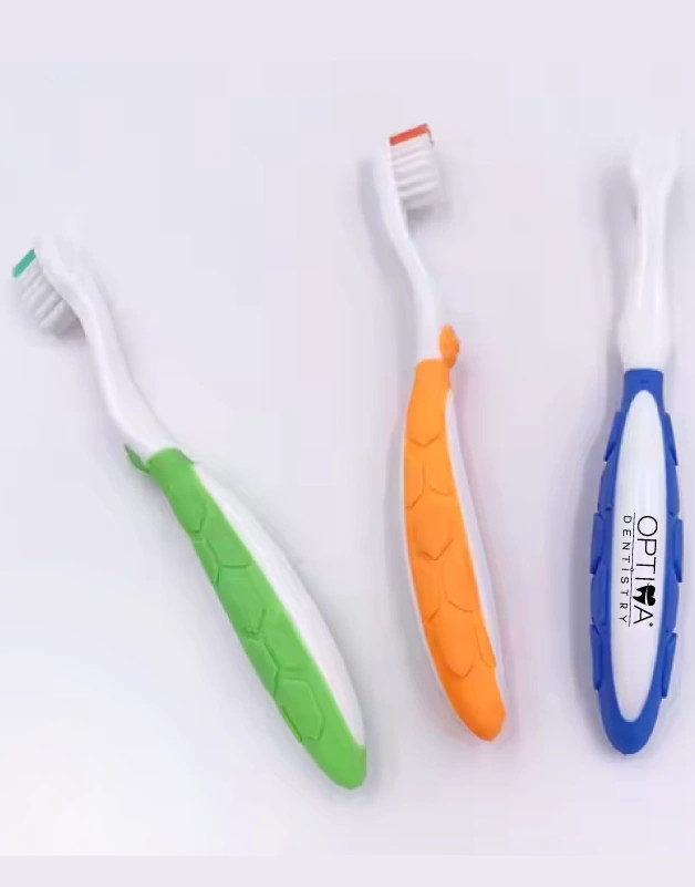 Personalized Kids Toothbrush with Logo Turtle Shape
