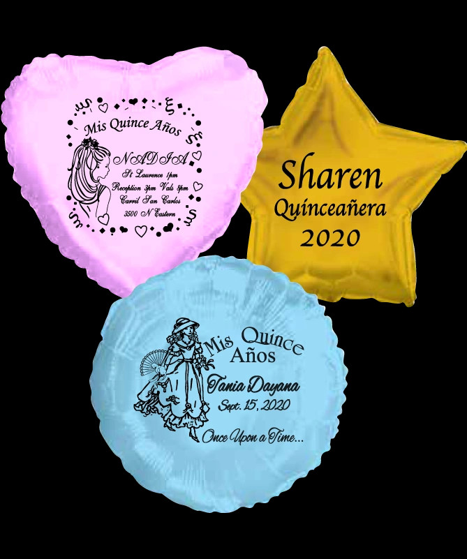 Quinceañera Mylar Balloons
