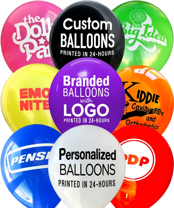 Custom 12″ Latex Balloons | Two-Sided Printing & Sizes